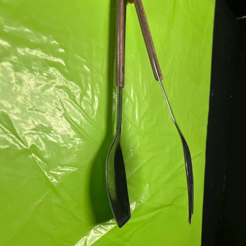 1960s Stainless Salad Server Set , MidCentury, Japan
